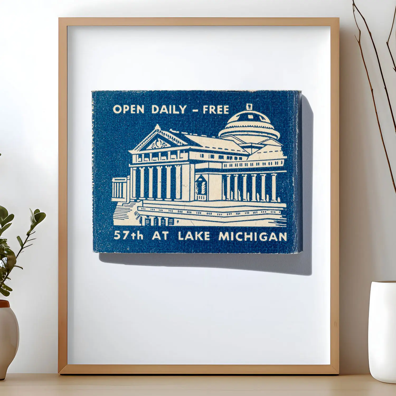 Museum of Science and Industry (Design 3) matchbook print, front