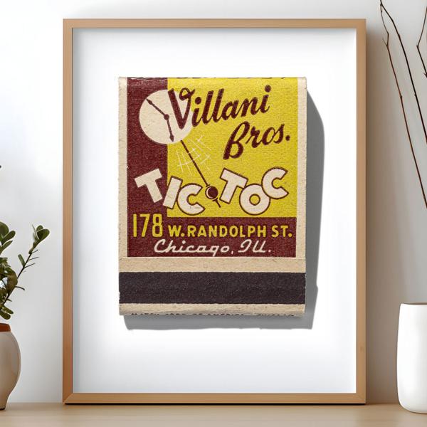 Tic Toc Lounge matchbook print