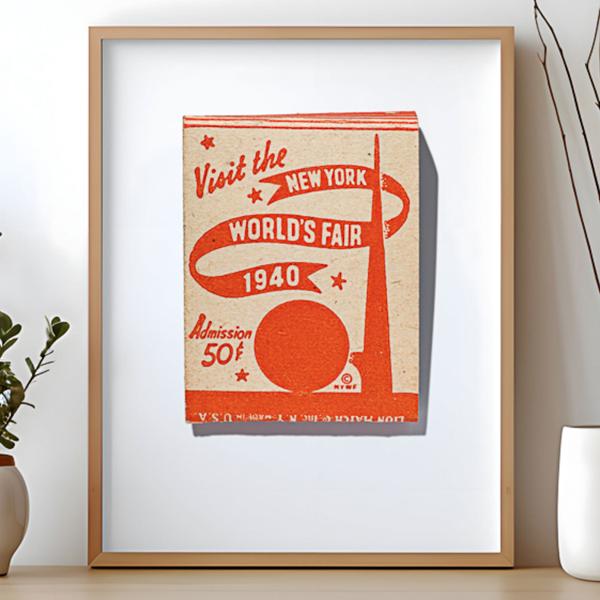 New York World's Fair (Orange) matchbook print