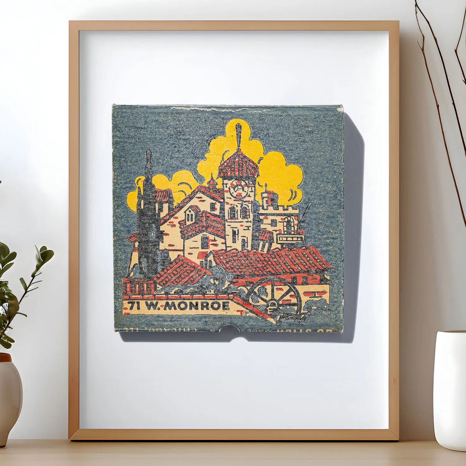Italian Village Restaurant matchbook print, front
