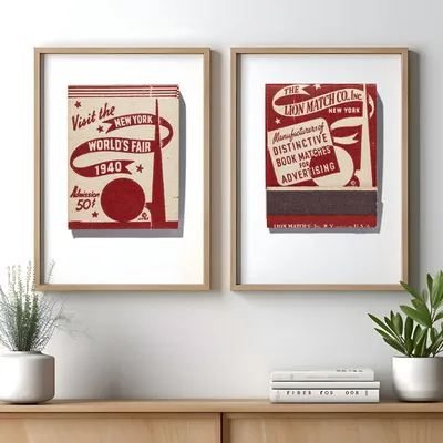 New York World's Fair (Light Red), front and back