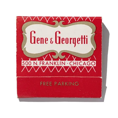 Gene & Georgetti, front, detail