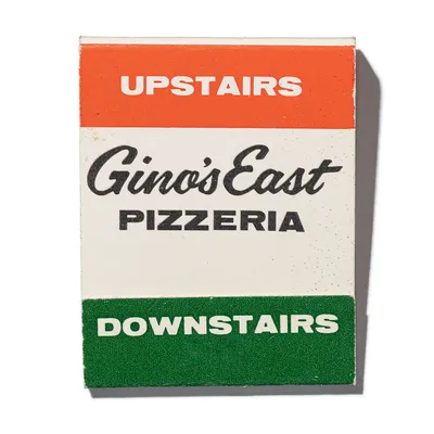 Gino's East, front, detail