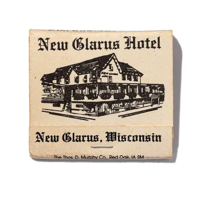 New Glarus Hotel, front, detail