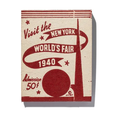 New York World's Fair (Light Red), front, detail
