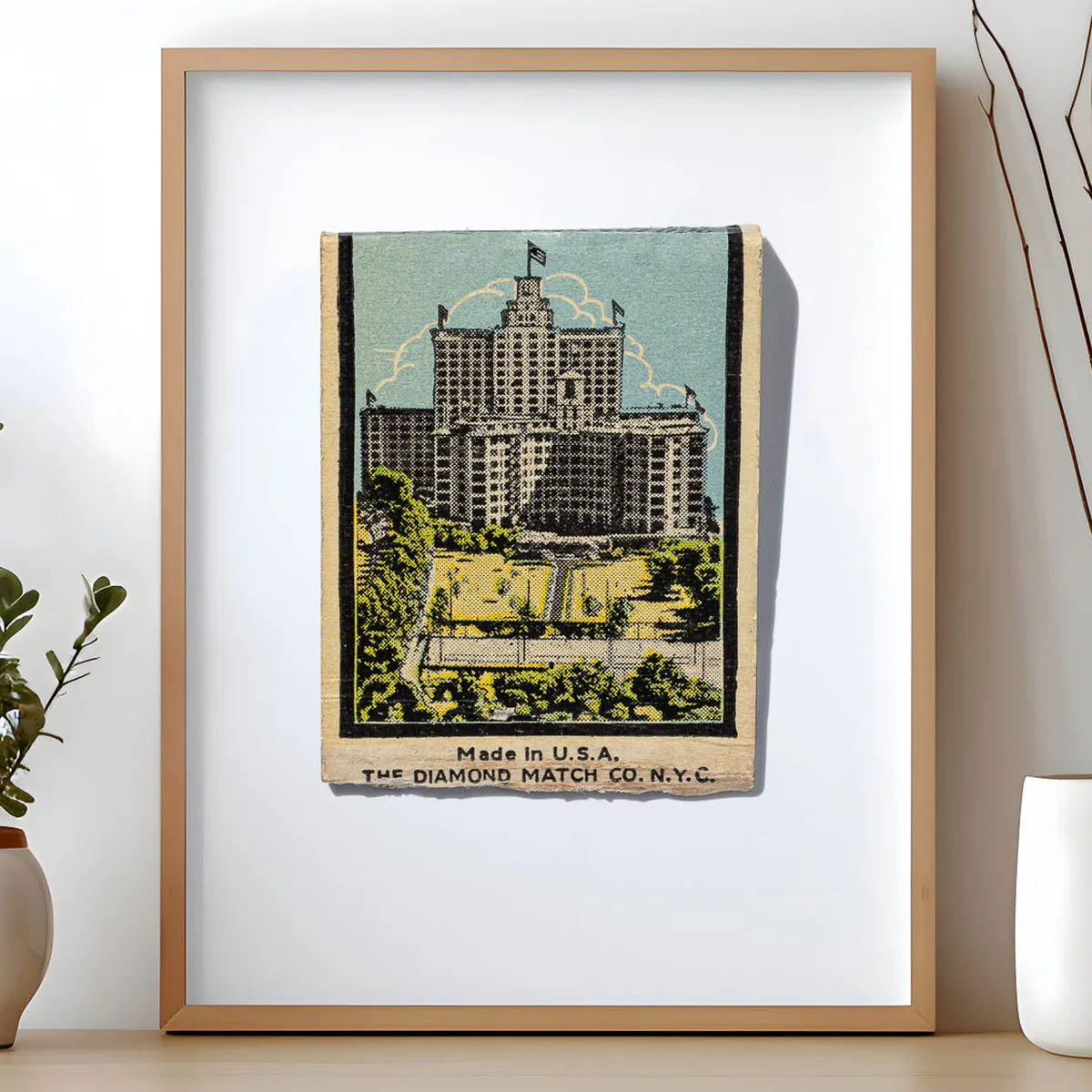 vintage Chicago hotel wall art: Edgewater Beach Hotel (Design 2) print, front