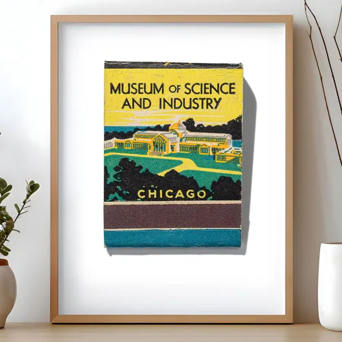 Museum of Science and Industry matchbook print