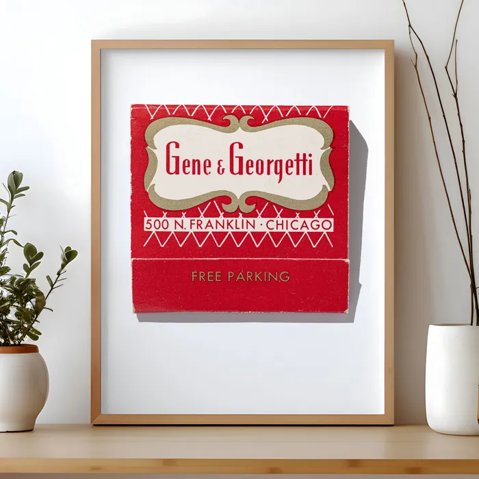 Gene & Georgetti matchbook print