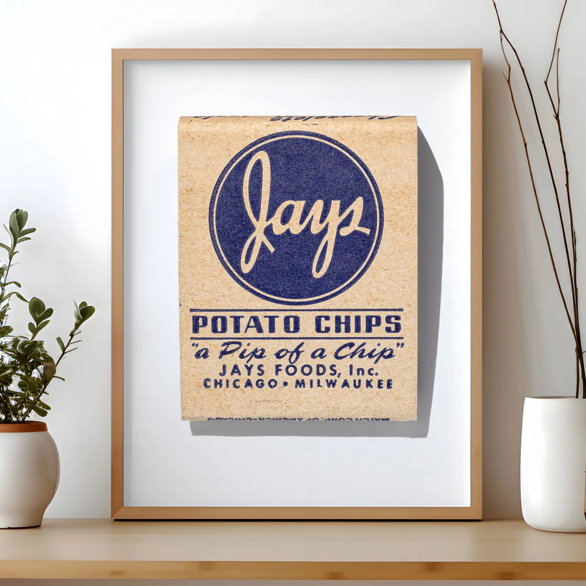 unique Chicago collectible wall art: Jays Popcorn print, front